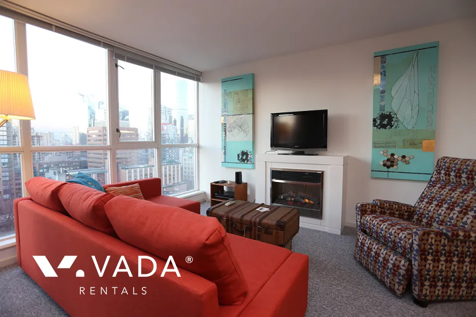 Brava in Downtown - Furnished 1 Bedroom Apartment For Rent in Vancouver at 1801 - 1199 Seymour Street, Vancouver, BC