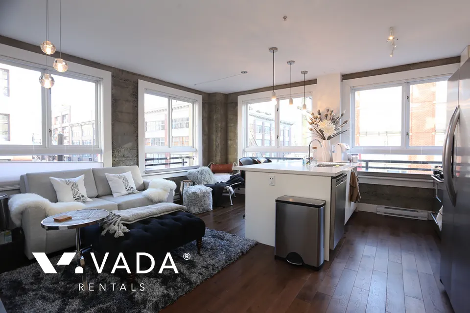 Murchies Building in Yaletown - Furnished 1 Bedroom Apartment For Rent in Vancouver at 209 - 1216 Homer Street, Vancouver, BC