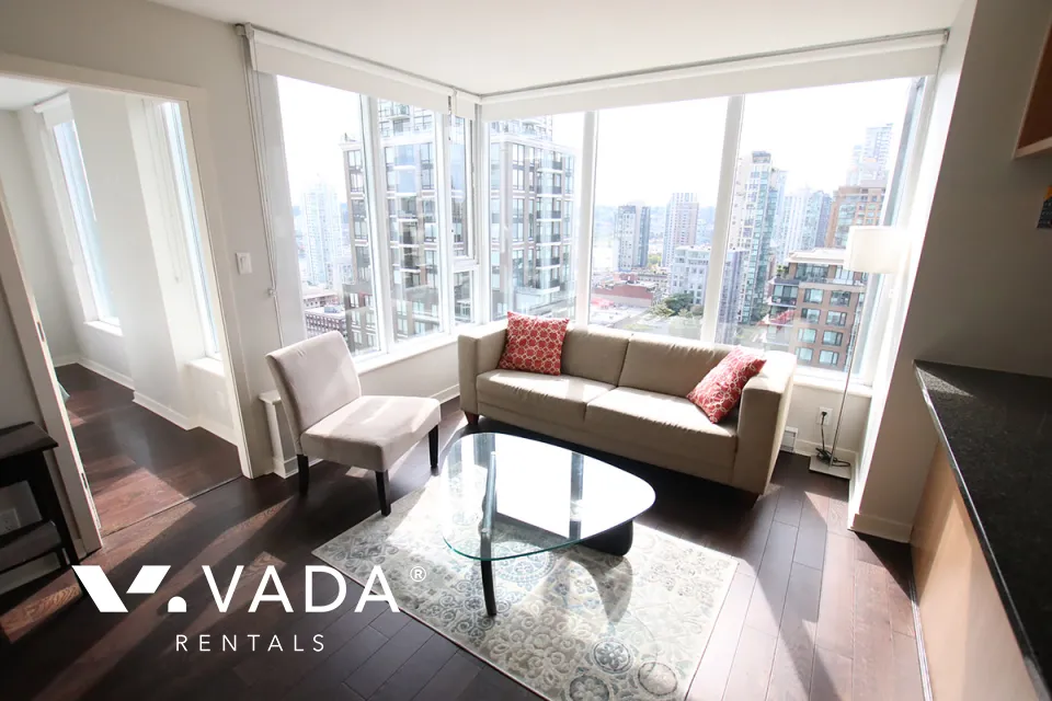 The Gallery in Yaletown - Furnished 2 Bedroom Apartment For Rent in Vancouver at 2107 - 1010 Richards Street, Vancouver, BC