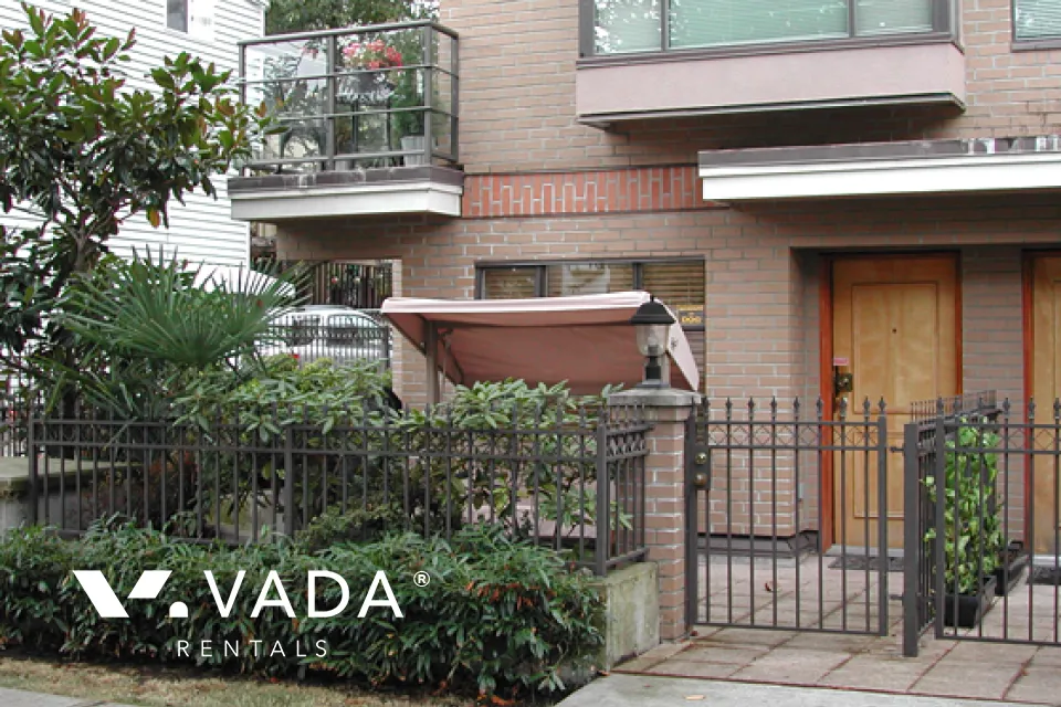 Kits Palisades in Kitsilano - Furnished 2 Bedroom Townhouse For Rent in Vancouver at 103 - 2119 Yew Street, Vancouver, BC
