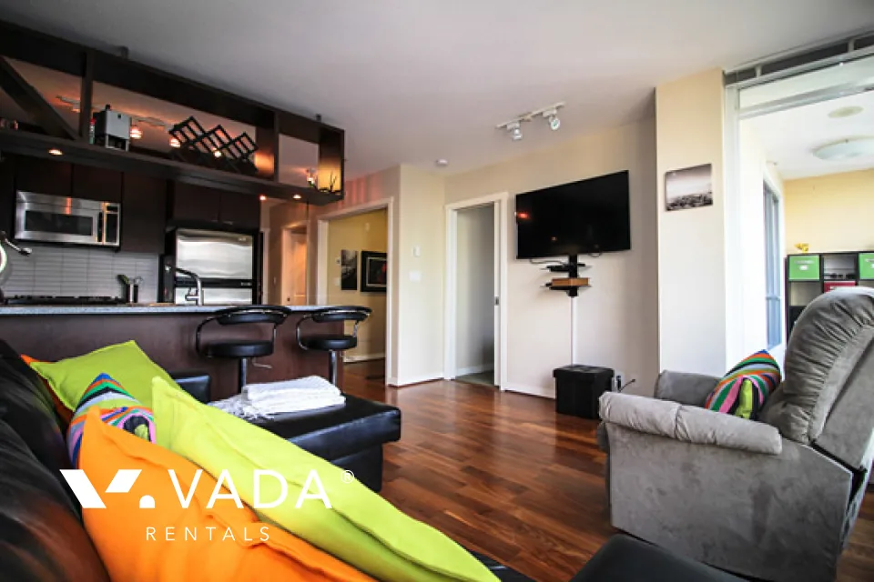 Miro in Yaletown - Furnished 1 Bedroom Apartment For Rent in Vancouver at 701 - 1001 Richards Street, Vancouver, BC