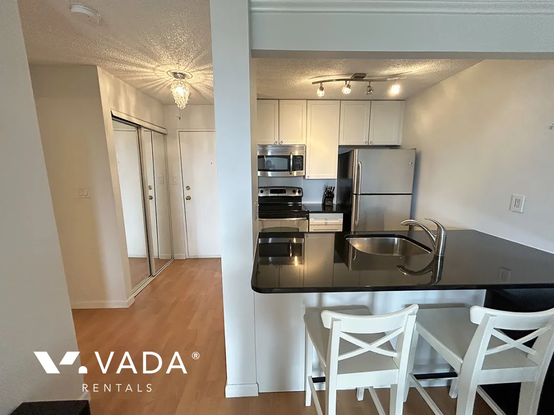 Californian in The West End - Furnished 1 Bedroom Apartment For Rent in Vancouver at 505 - 1080 Pacific Street, Vancouver, BC, V6E 4C2