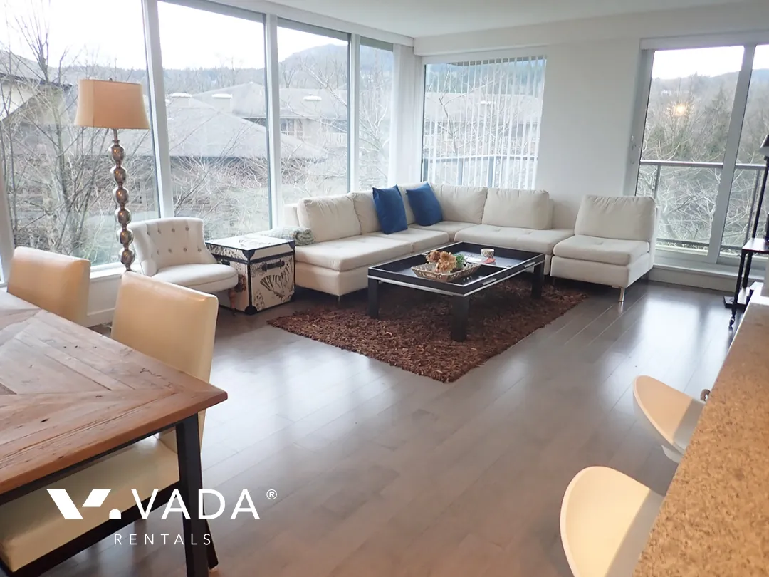 Nahanni in Port Moody Centre - Furnished 2 Bedroom Apartment For Rent in Port Moody at 506 - 660 Nootka Way, Port Moody, BC