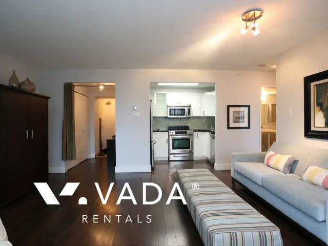 City Crest in Yaletown - Furnished 1 Bedroom Apartment For Rent in Vancouver at 1204 - 1155 Homer Street, Vancouver, BC