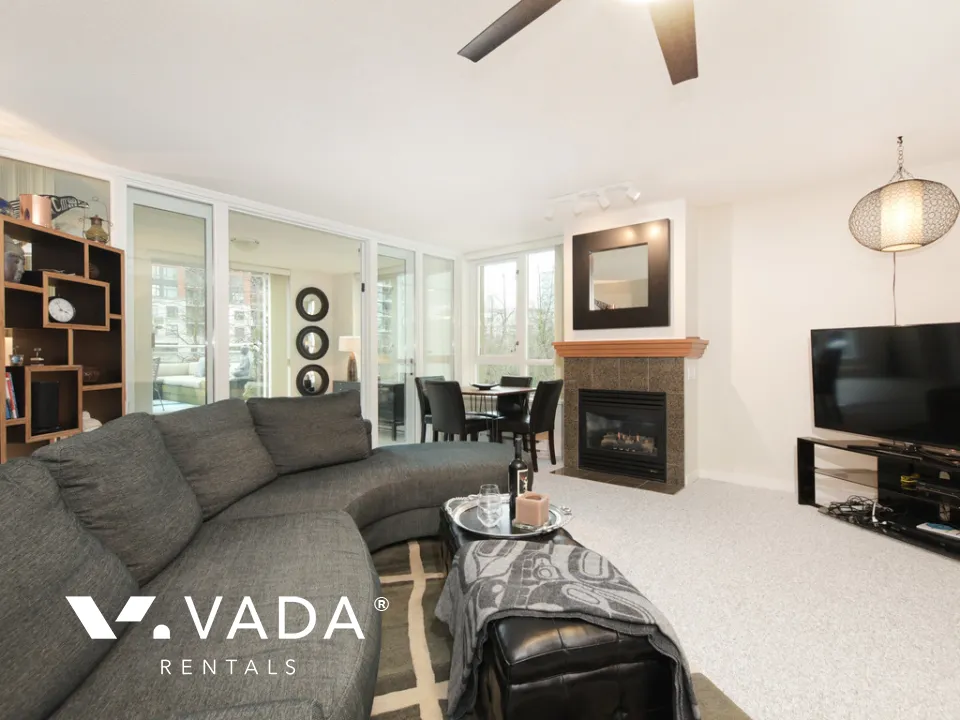 Brighton in Southeast False Creek - Furnished 2 Bedroom Apartment For Rent in Vancouver at 303 - 120 Milross Avenue, Vancouver, BC
