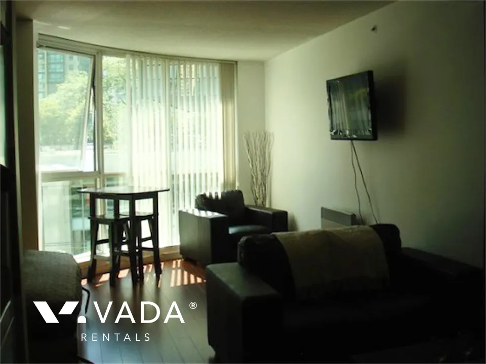 Harbourside Park in Coal Harbour - Furnished Studio For Rent in Vancouver at 408 - 588 Broughton Street, Vancouver, BC