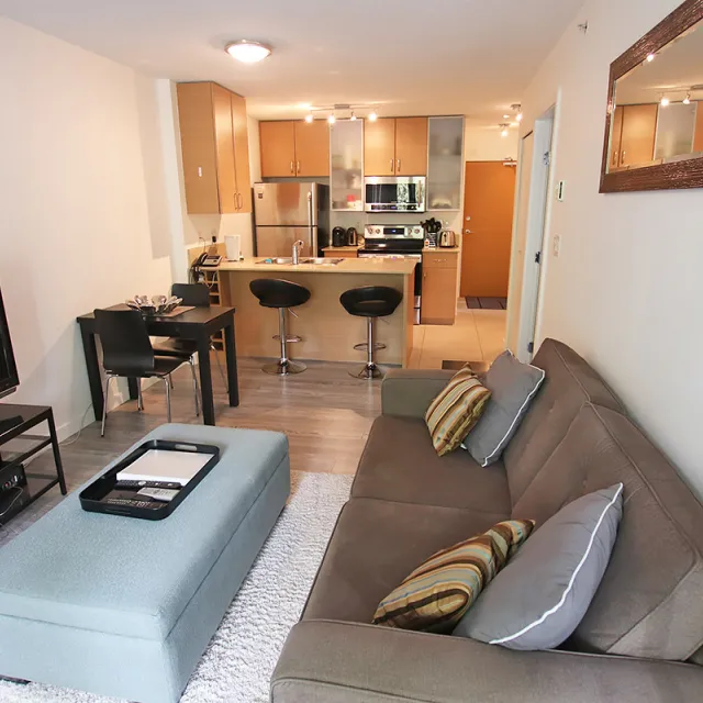 Yaletown Park in Yaletown - Furnished 1 Bedroom Apartment For Rent in Vancouver 306 - 977 Mainland Street, Vancouver, BC