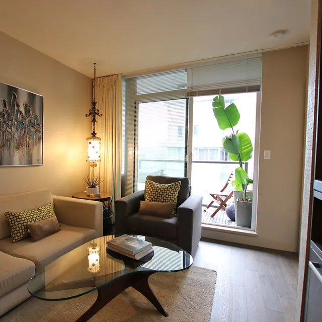 James in Olympic Village - Furnished 1 Bedroom Apartment For Rent in Vancouver 1211 - 288 West 1st Avenue, Vancouver, BC