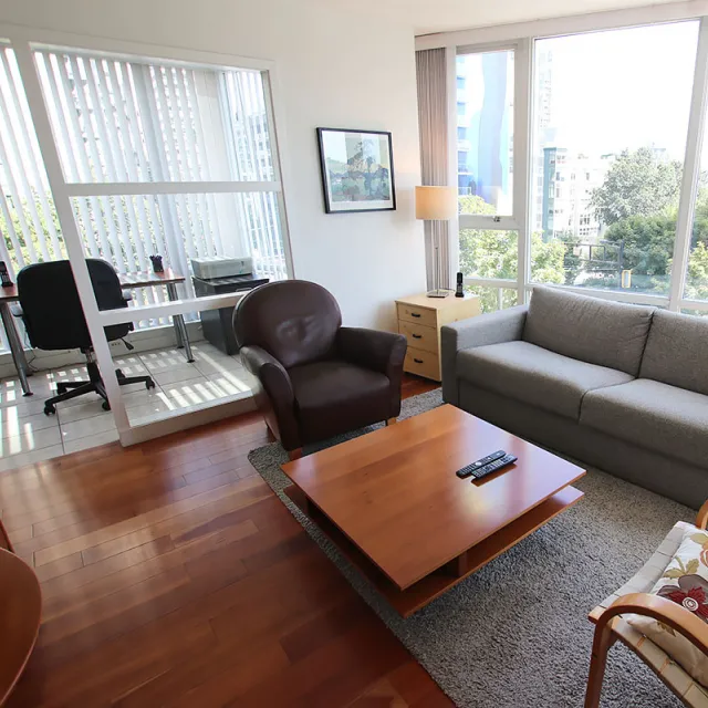 Azura in Yaletown - Furnished 1 Bedroom Apartment For Rent in Vancouver 606 - 1495 Richards Street, Vancouver, BC
