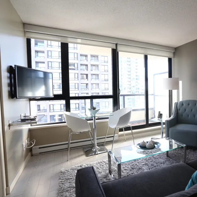 Yaletown Park in Yaletown - Furnished 1 Bedroom Apartment For Rent in Vancouver 1303 - 977 Mainland Street, Vancouver, BC