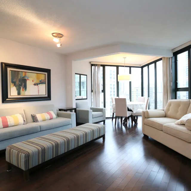 City Crest in Yaletown - Furnished 1 Bedroom Apartment For Rent in Vancouver 1204 - 1155 Homer Street, Vancouver, BC