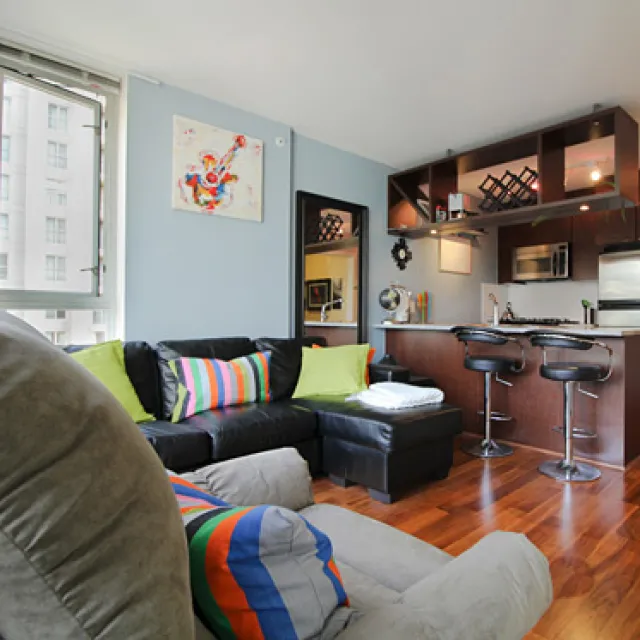 Miro in Yaletown - Furnished 1 Bedroom Apartment For Rent in Vancouver 701 - 1001 Richards Street, Vancouver, BC
